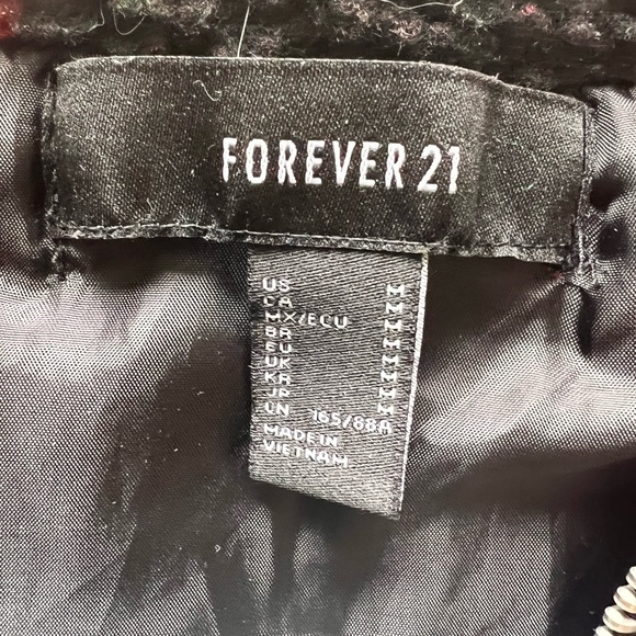 Plaid Fluff Cropped Jacket - Picture 2 of 2